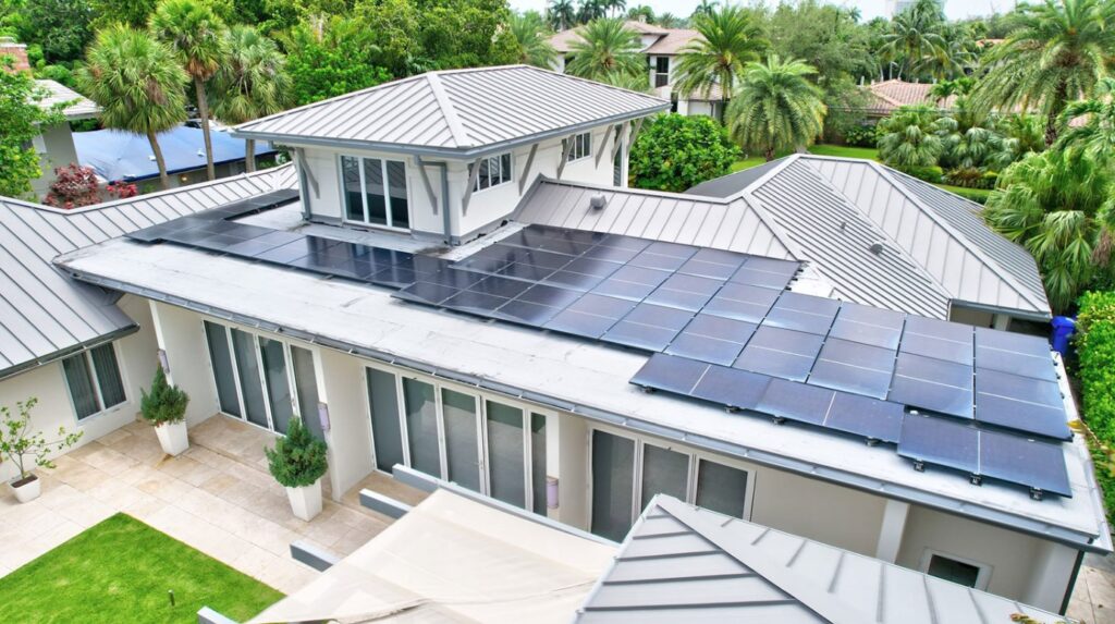 metal roofing with solar panels